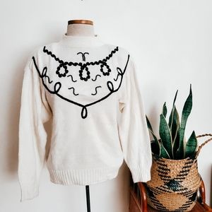 Vintage knit long sleeve top